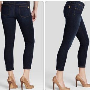 Micheal Kors Women's Skinny Capri Cropped Dark Wash Denim Jeans Size 10